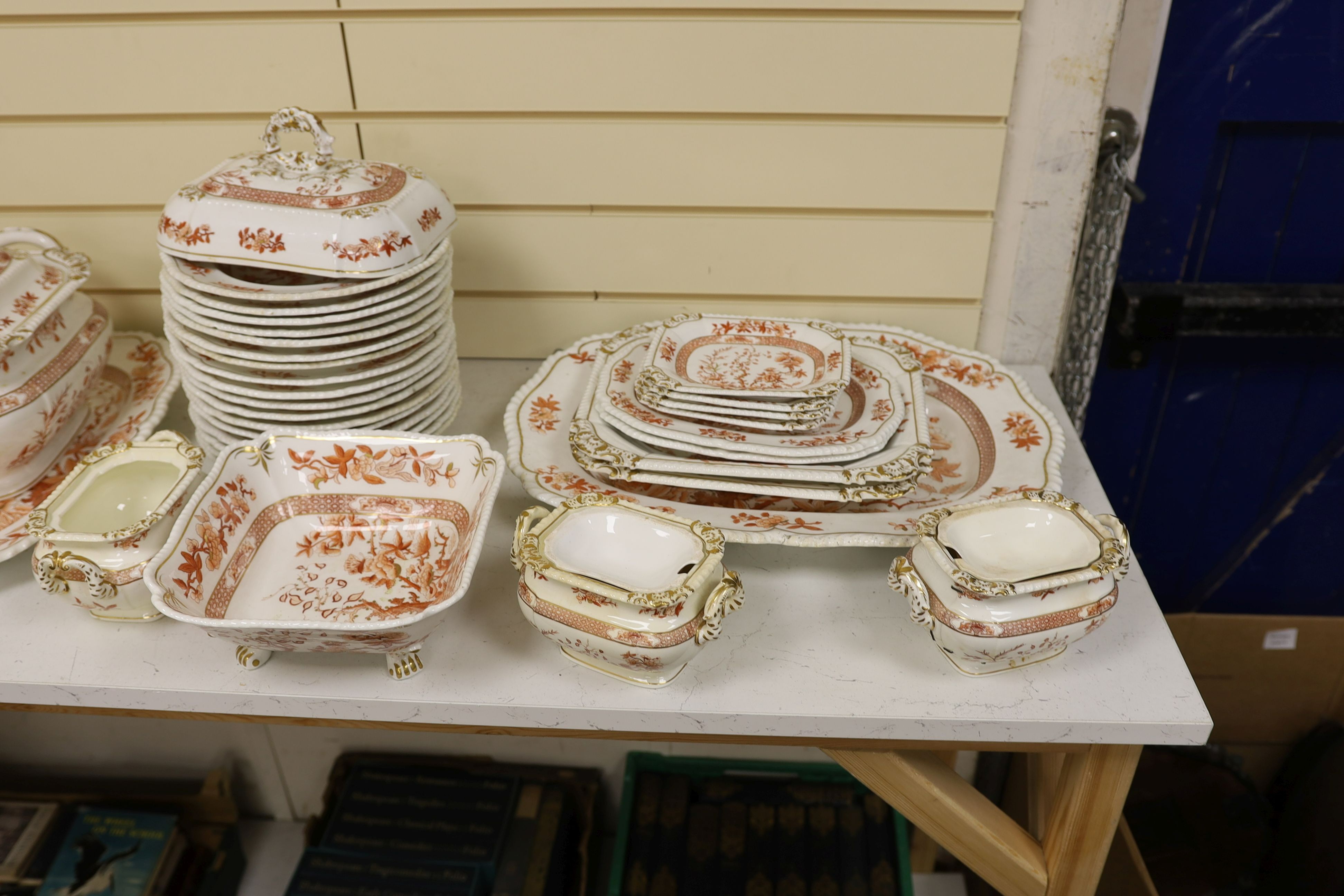 An extensive English porcelain Japan pattern dinner service, c.1830